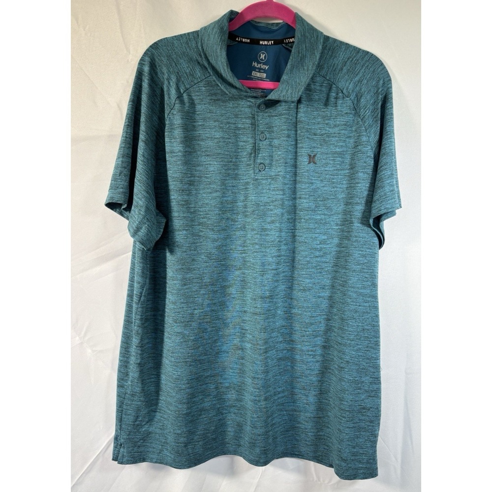 Hurley Polo Shirt Size 2XL 1/4 Button Pullover Short Sleeve golf‎